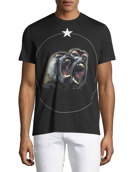 givenchy monkey brothers printed t-shirt|Givenchy Monkey Brothers Graphic Cuban.